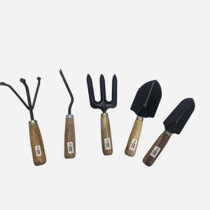 BIOLAND Essential Home Gardening Tool Kit - Wooden Handle